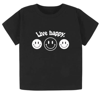 Live happy.- Children's shirt and infant bodysuit - Summit and Nest