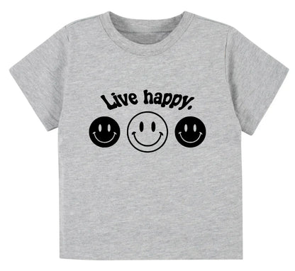 Live happy.- Children's shirt and infant bodysuit - Summit and Nest
