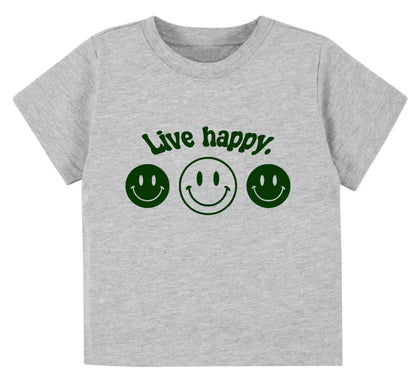 Live happy.- Children's shirt and infant bodysuit - Summit and Nest