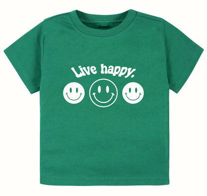 Live happy.- Children's shirt and infant bodysuit - Summit and Nest