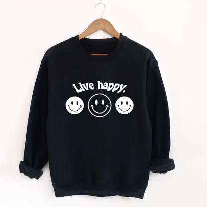 Live happy- Organic cotton infant and toddler sweatshirt - Summit and Nest