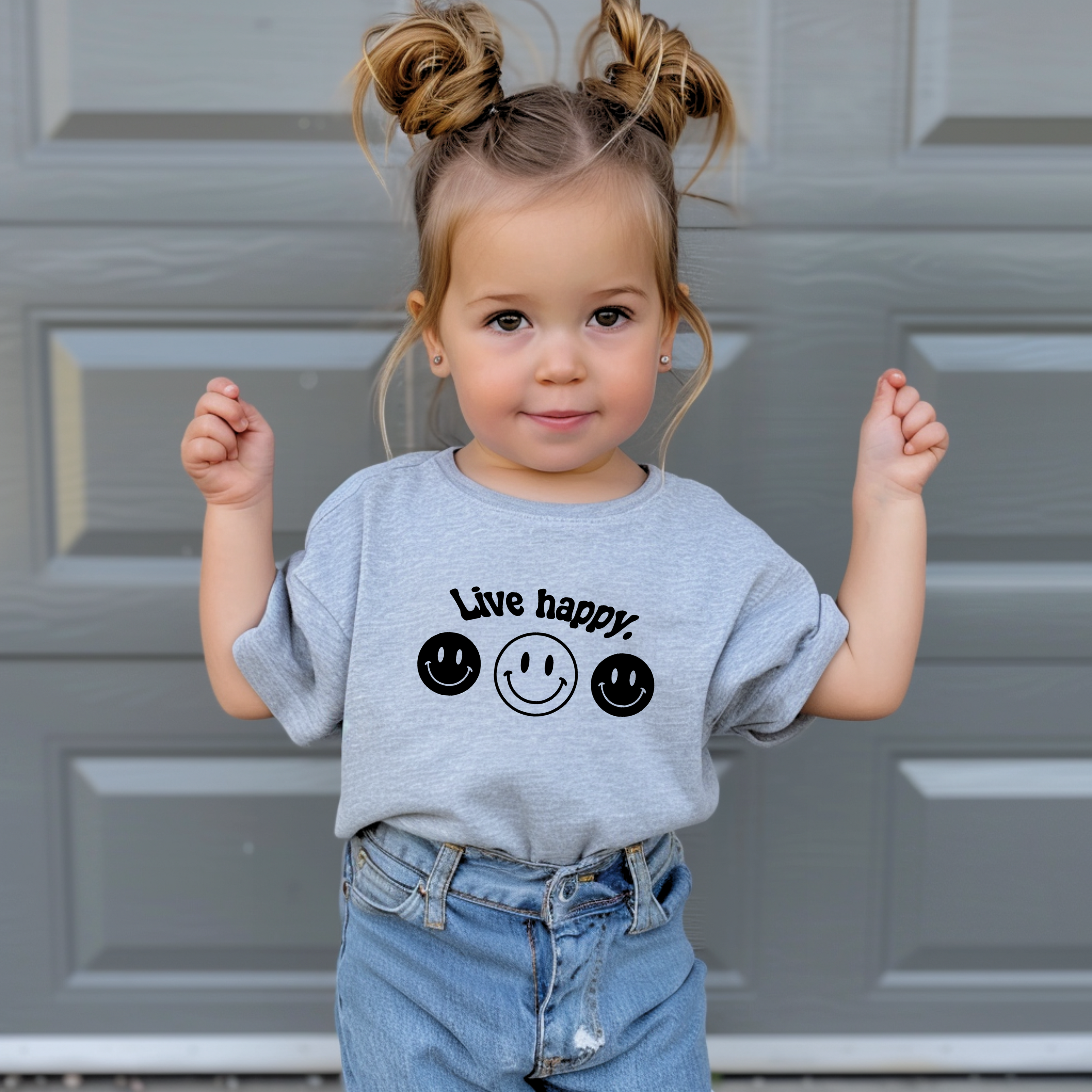Live happy.- Children's shirt and infant bodysuit - Summit and Nest