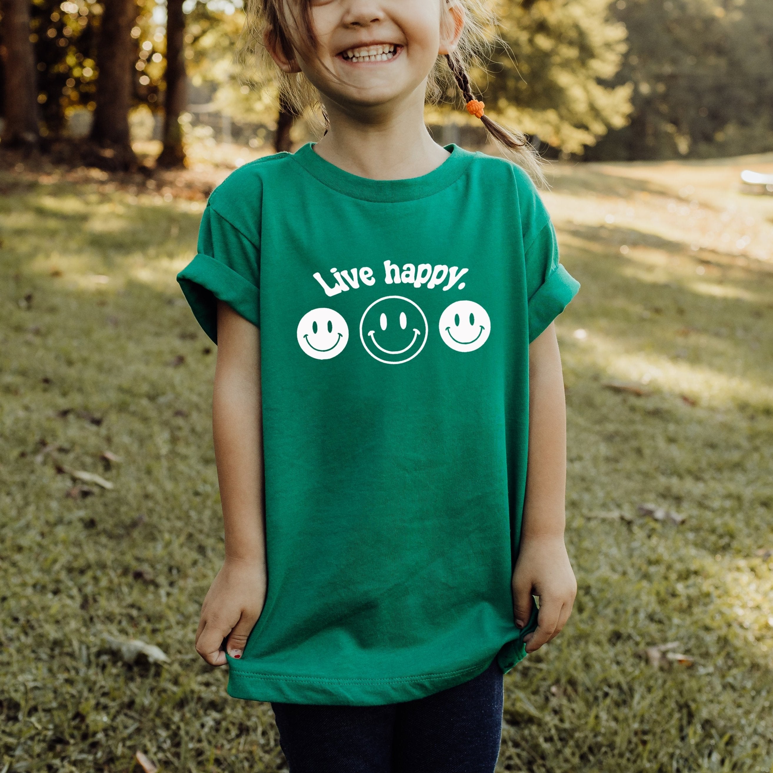 Live happy.- Children's shirt and infant bodysuit - Summit and Nest