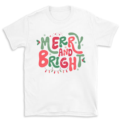 Merry and bright- Christmas- Children's t shirt and infant bodysuit - Summit and Nest