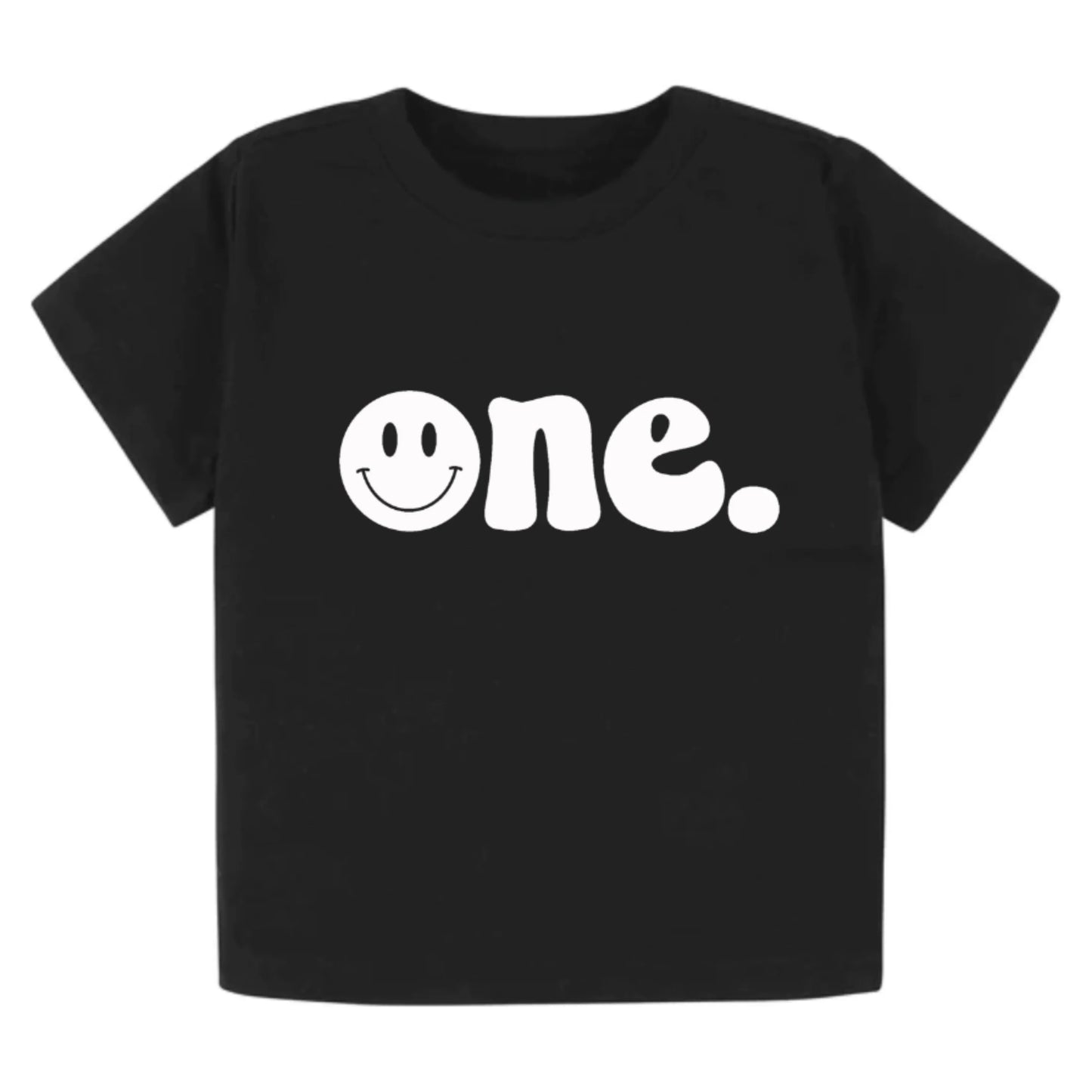 One. Smiley first birthday- Children's shirt and infant bodysuit - Summit and Nest