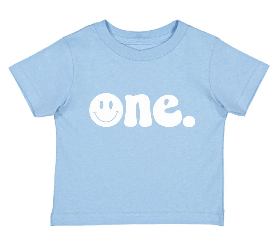 SALE- One. Smiley first birthday- Children's shirt and infant bodysuit - Summit and Nest