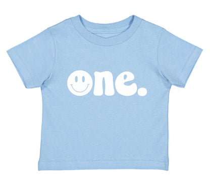 SALE- One. Smiley first birthday- Children's shirt and infant bodysuit - Summit and Nest