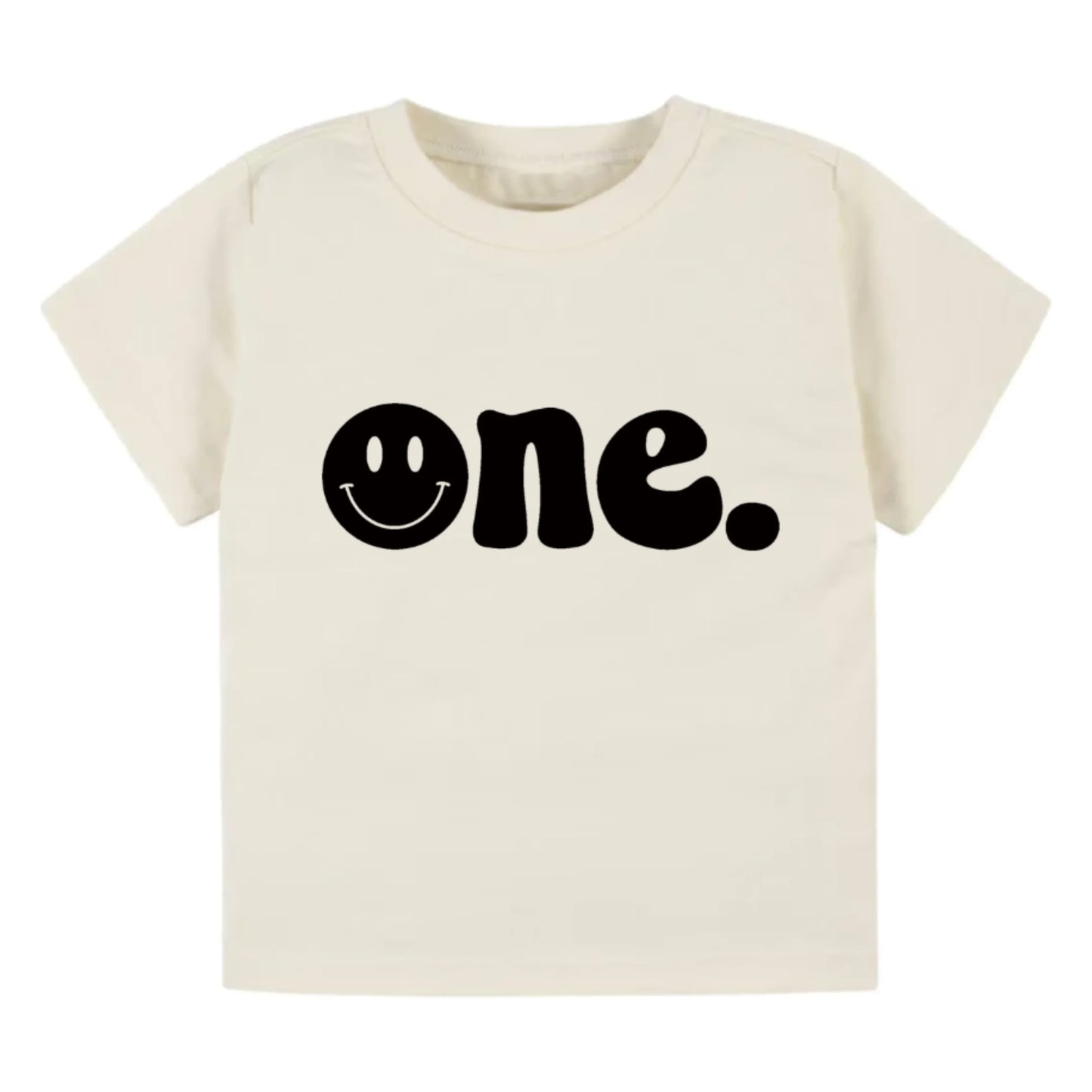 One. Smiley first birthday- Children's shirt and infant bodysuit - Summit and Nest