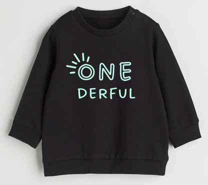 One-derful. First birthday- Organic cotton infant and toddler sweatshirt - Summit and Nest