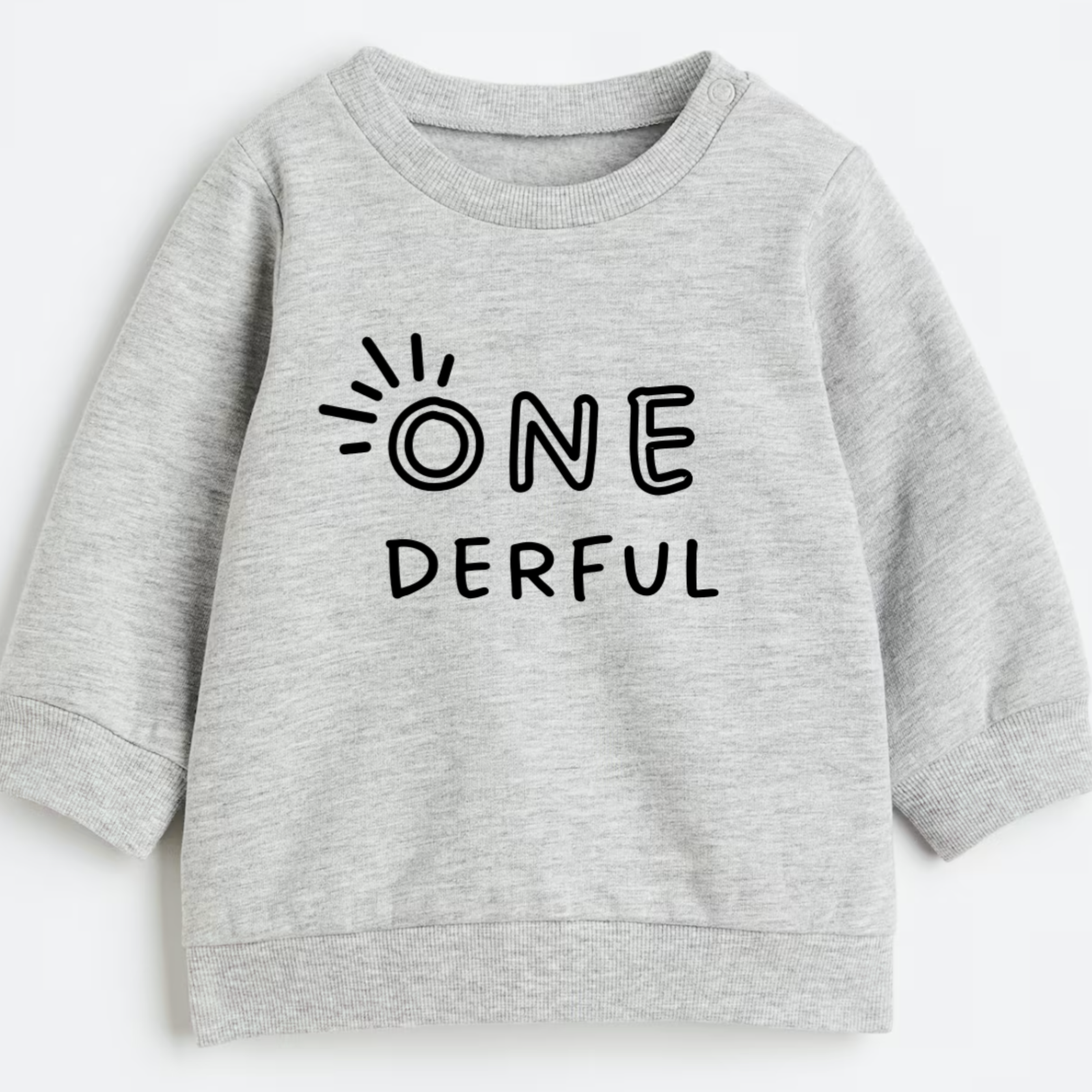 One-derful. First birthday- Organic cotton infant and toddler sweatshirt - Summit and Nest