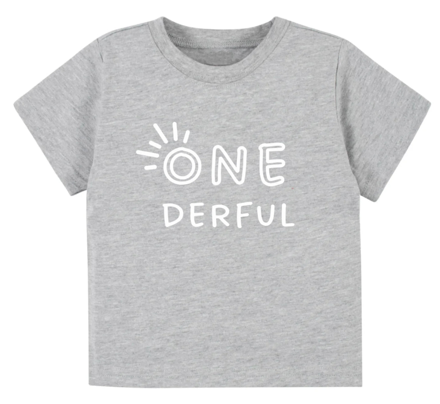 One-derful. First birthday- Children's shirt and infant bodysuit - Summit and Nest