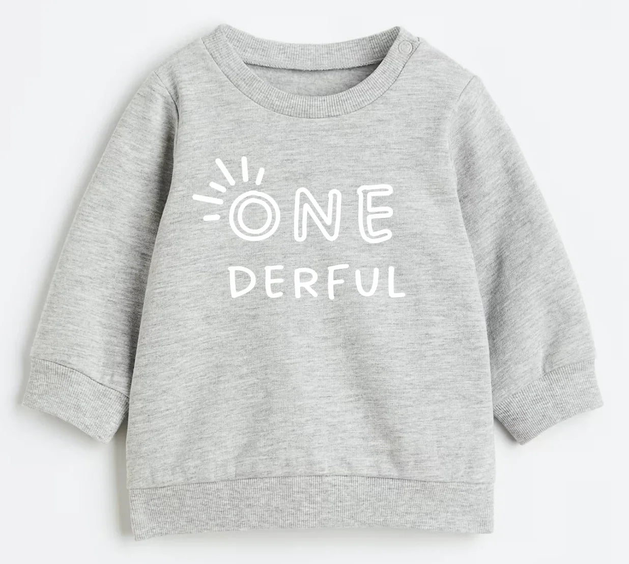 One-derful. First birthday- Organic cotton infant and toddler sweatshirt - Summit and Nest