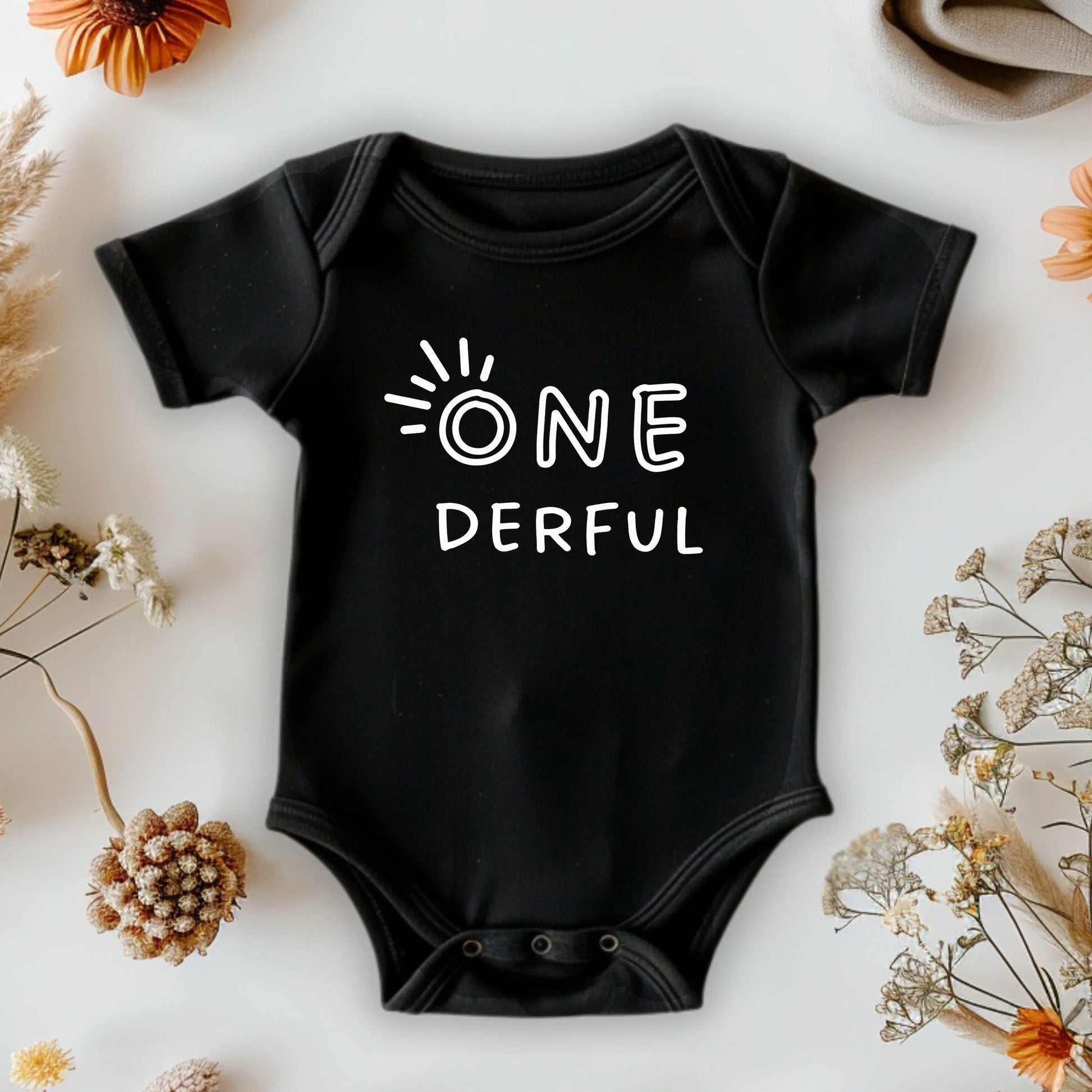 One-derful. First birthday- Children's shirt and infant bodysuit - Summit and Nest