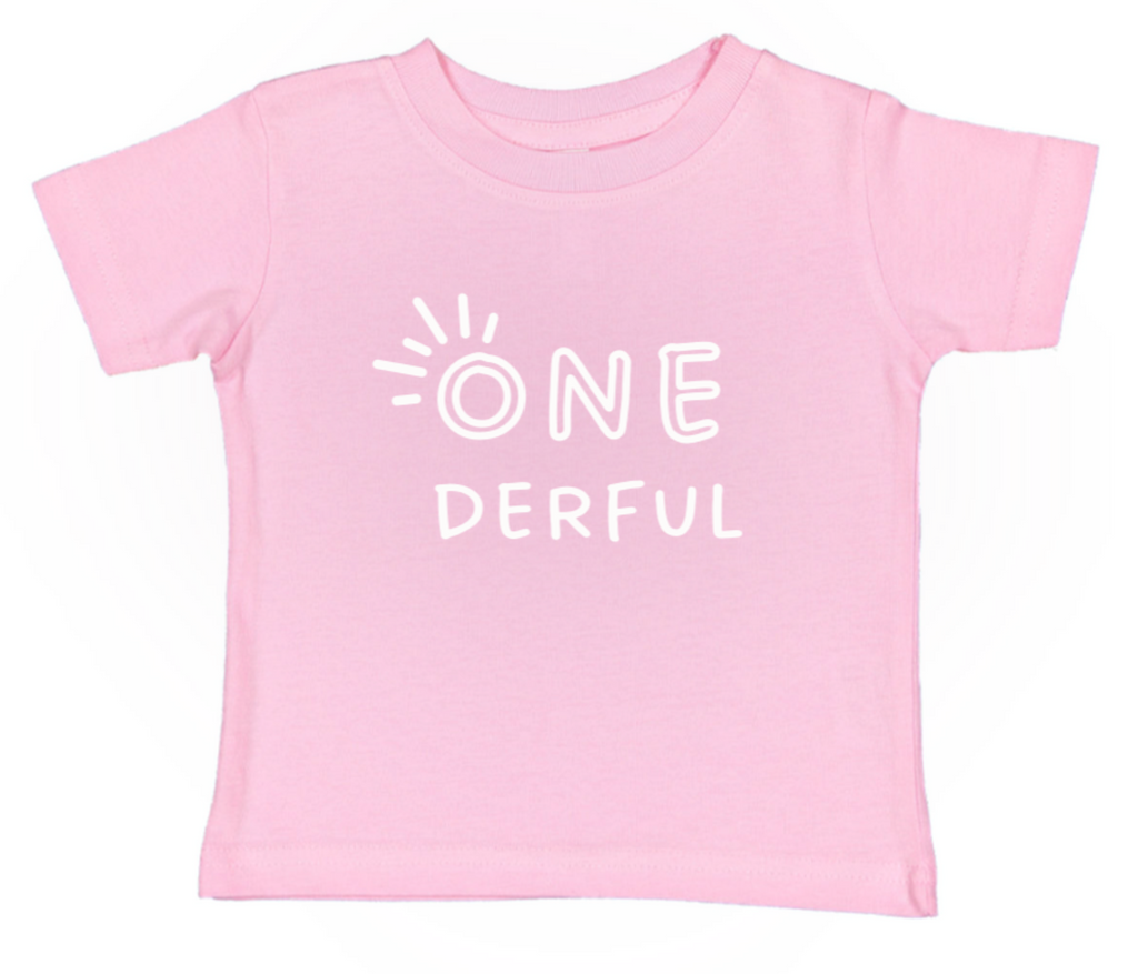 One-derful. First birthday- Children's shirt and infant bodysuit - Summit and Nest
