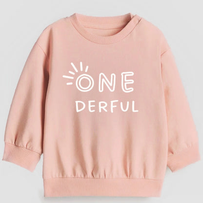 One-derful. First birthday- Organic cotton infant and toddler sweatshirt - Summit and Nest