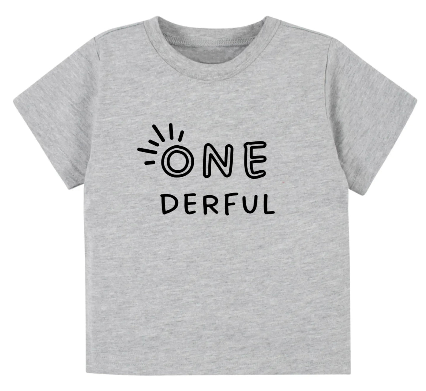 One-derful. First birthday- Children's shirt and infant bodysuit - Summit and Nest