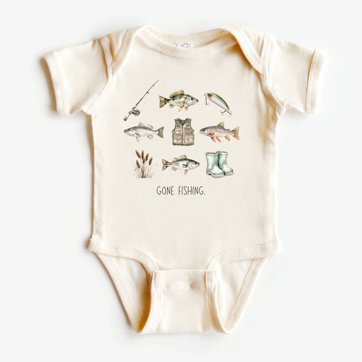 Gone fishing- Short sleeve tee and infant bodysuit - Summit and Nest