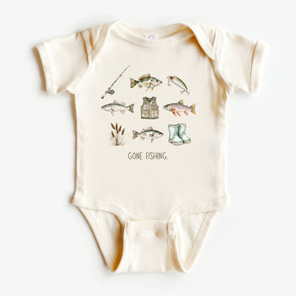 Gone fishing- Short sleeve tee and infant bodysuit - Summit and Nest