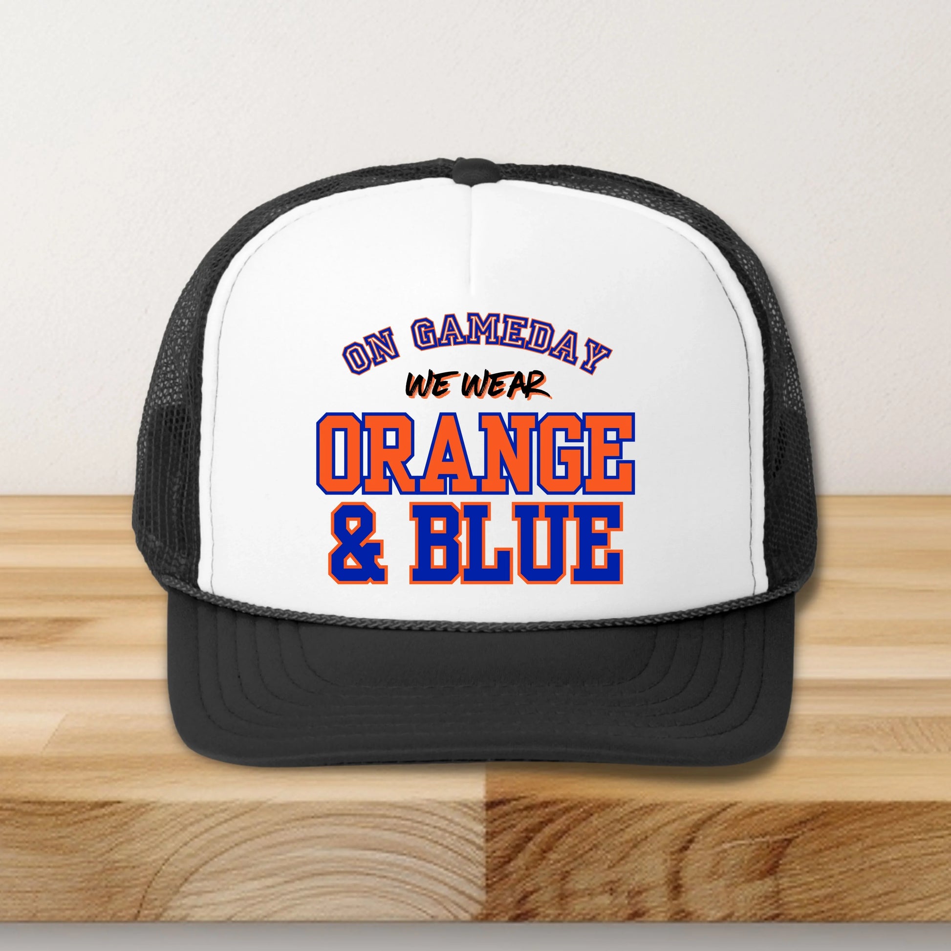 Orange and blue game day- Kids trucker baseball hat - Summit and Nest