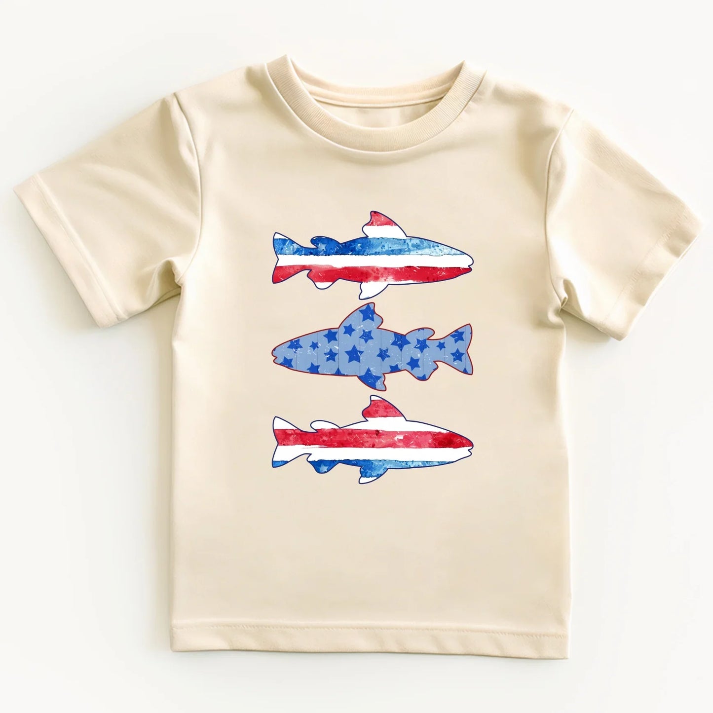 Patriotic fish- Short sleeve tee and infant bodysuit - Summit and Nest