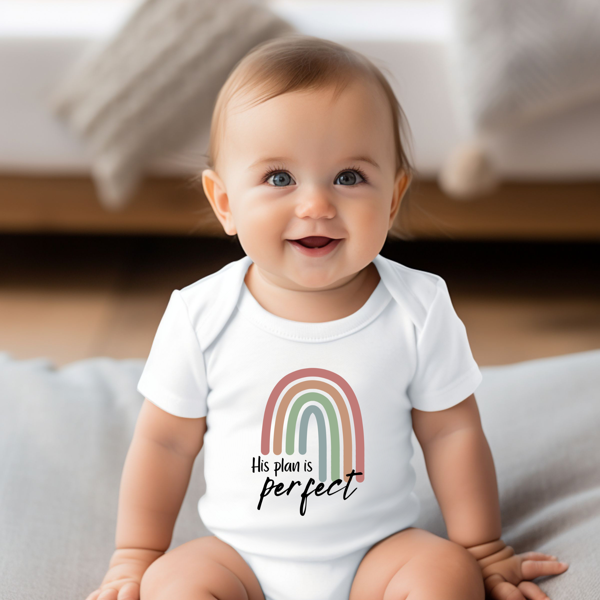 His plan is perfect- Short sleeve tee and infant bodysuit - Summit and Nest