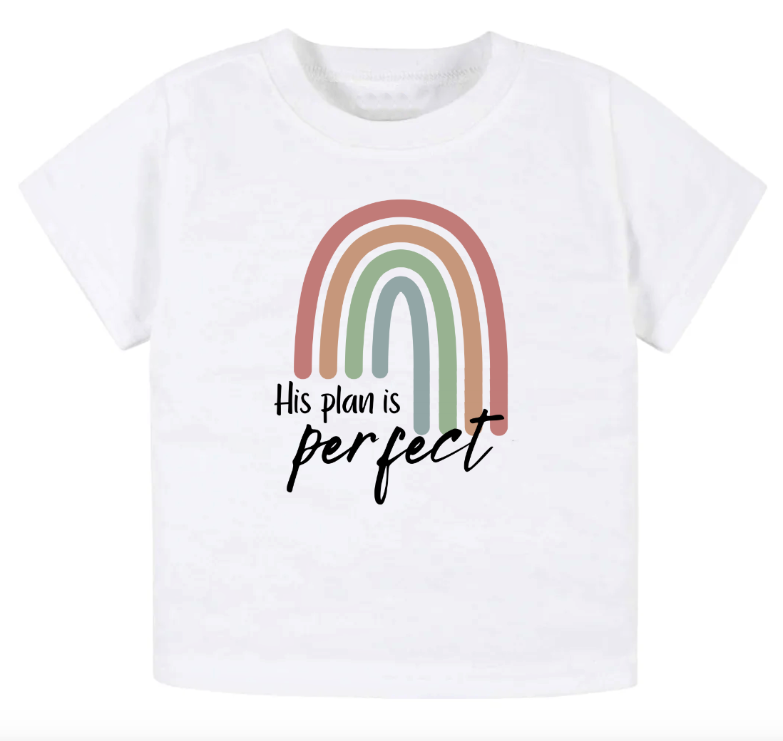 His plan is perfect- Short sleeve tee and infant bodysuit - Summit and Nest