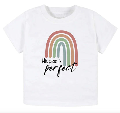 His plan is perfect- Short sleeve tee and infant bodysuit - Summit and Nest