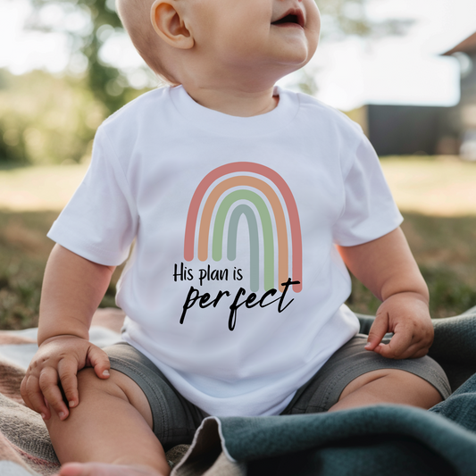 His plan is perfect- Short sleeve tee and infant bodysuit - Summit and Nest