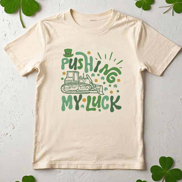 Pushing my luck- St. Patrick's Day children's shirt and infant bodysuit - Summit and Nest
