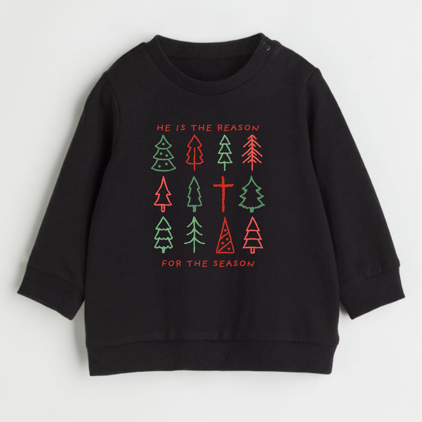 He is the reason for the season- Christmas- Children's sweatshirt - Summit and Nest