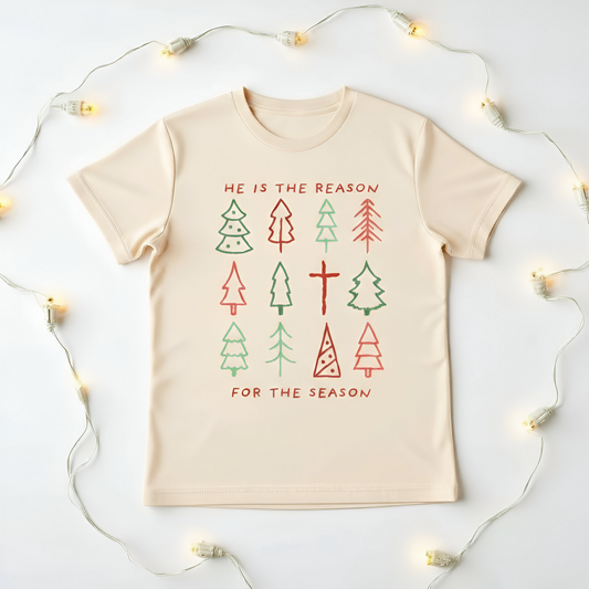 He is the reason for the season- Christmas- Children's shirt and infant bodysuit - Summit and Nest