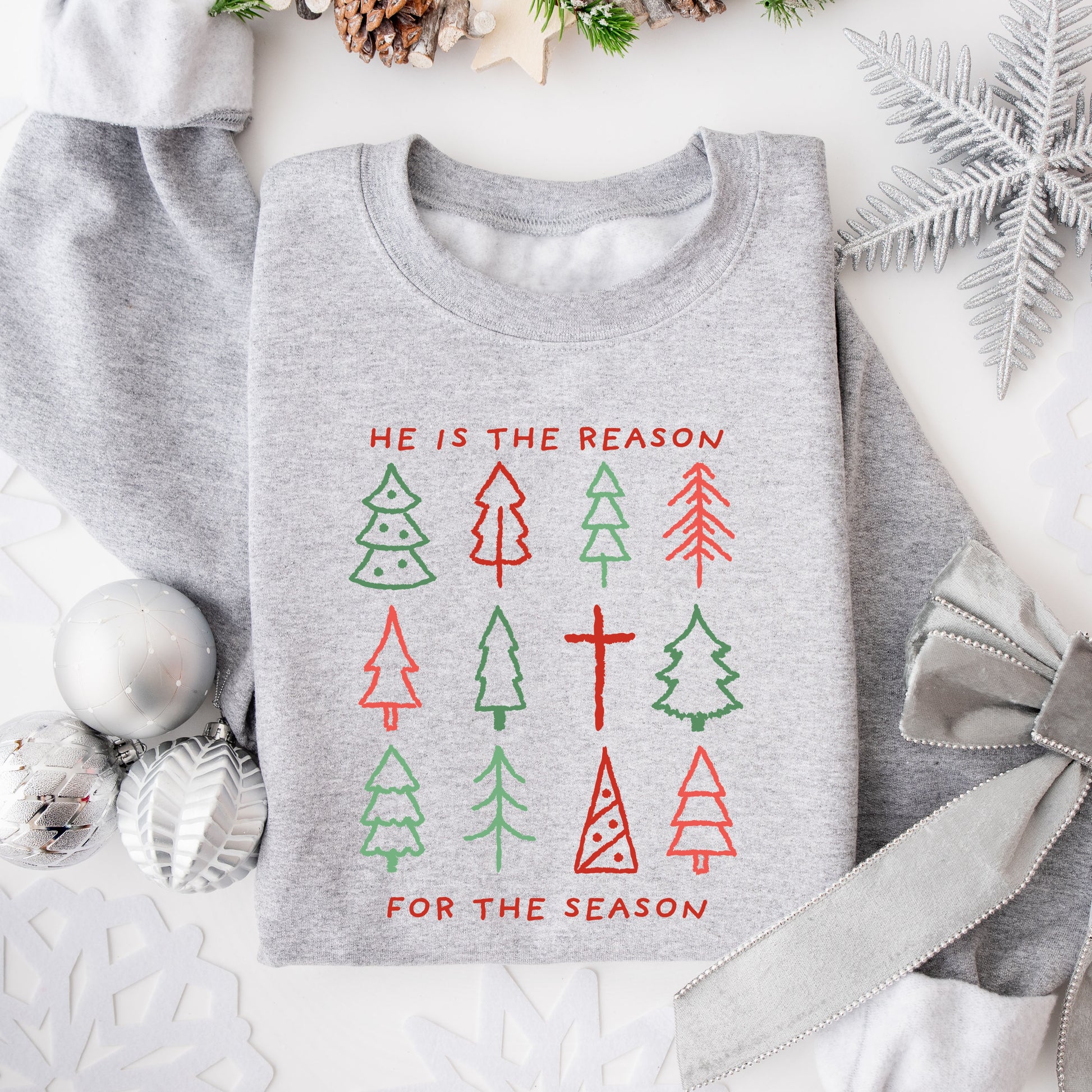 He is the reason for the season- Christmas- Children's sweatshirt - Summit and Nest