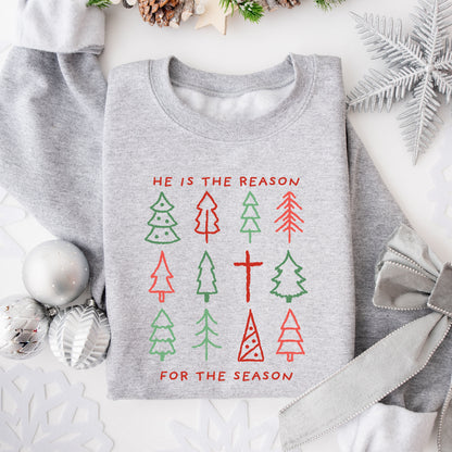 He is the reason for the season- Christmas- Children's sweatshirt - Summit and Nest