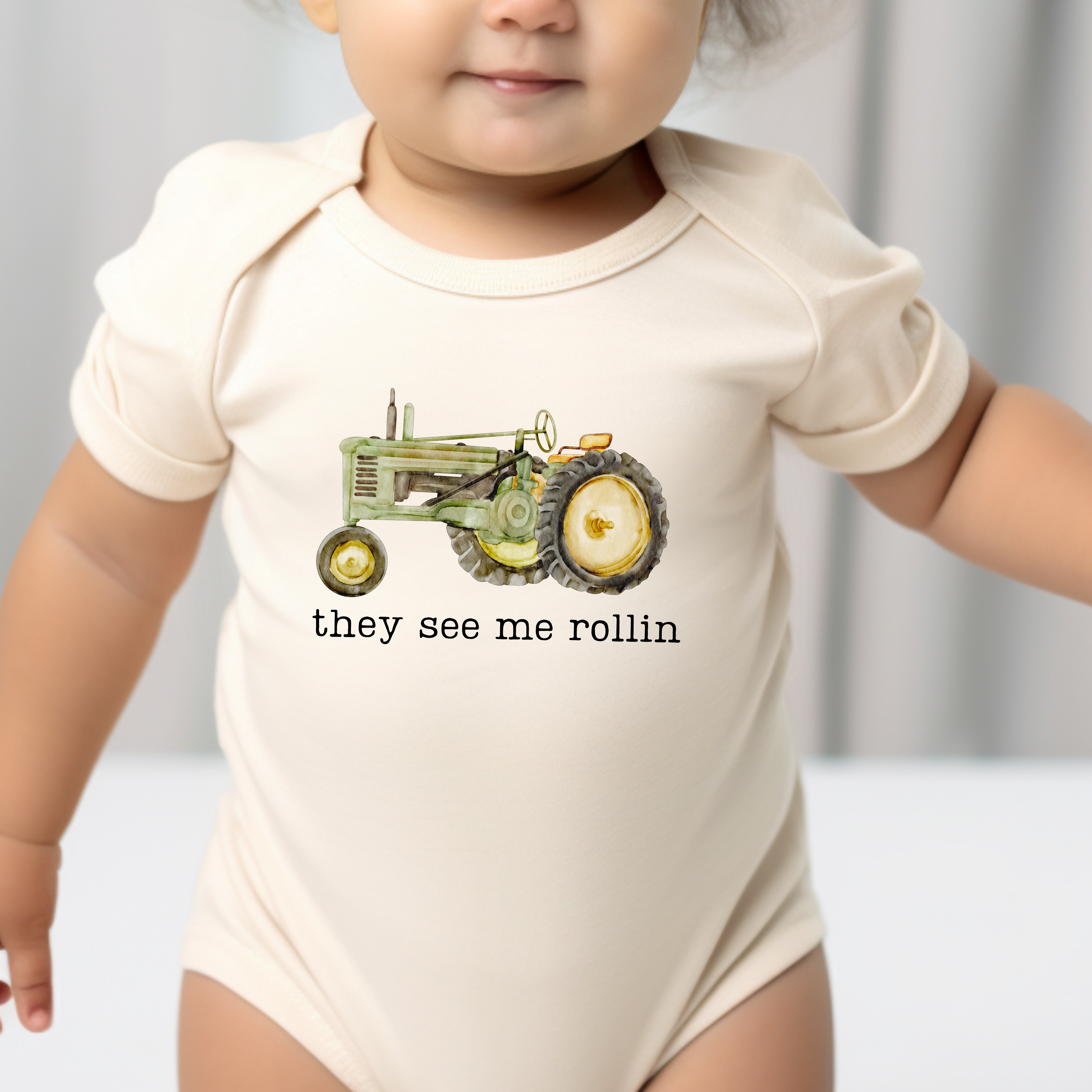 They see me rollin in my tractor- Children's shirt and infant bodysuit - Summit and Nest