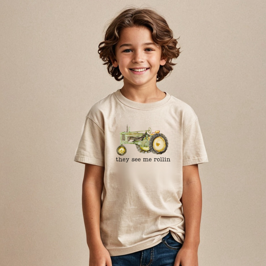 They see me rollin in my tractor- Children's shirt and infant bodysuit - Summit and Nest