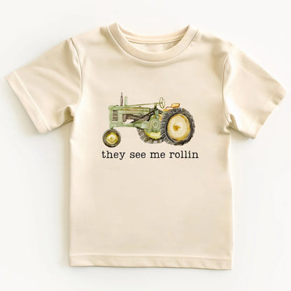 They see me rollin in my tractor- Children's shirt and infant bodysuit - Summit and Nest
