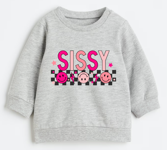 Happy sissy- Organic cotton infant and toddler sweatshirt - Summit and Nest