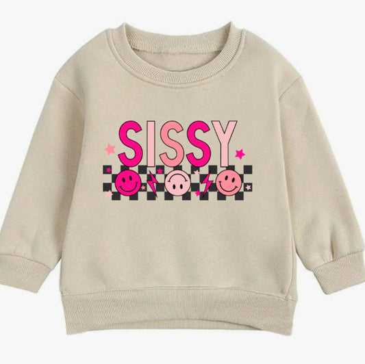 Happy sissy- Organic cotton infant and toddler sweatshirt - Summit and Nest