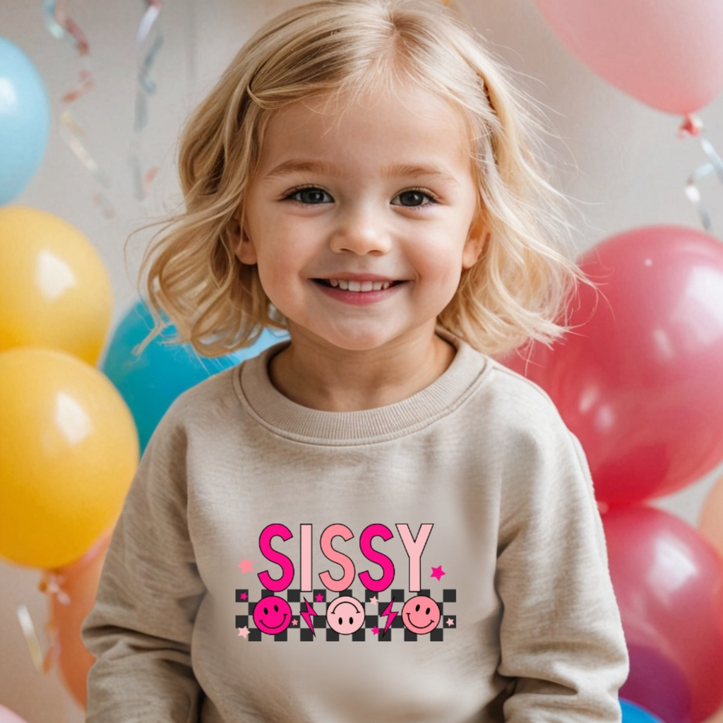 Happy sissy- Organic cotton infant and toddler sweatshirt - Summit and Nest