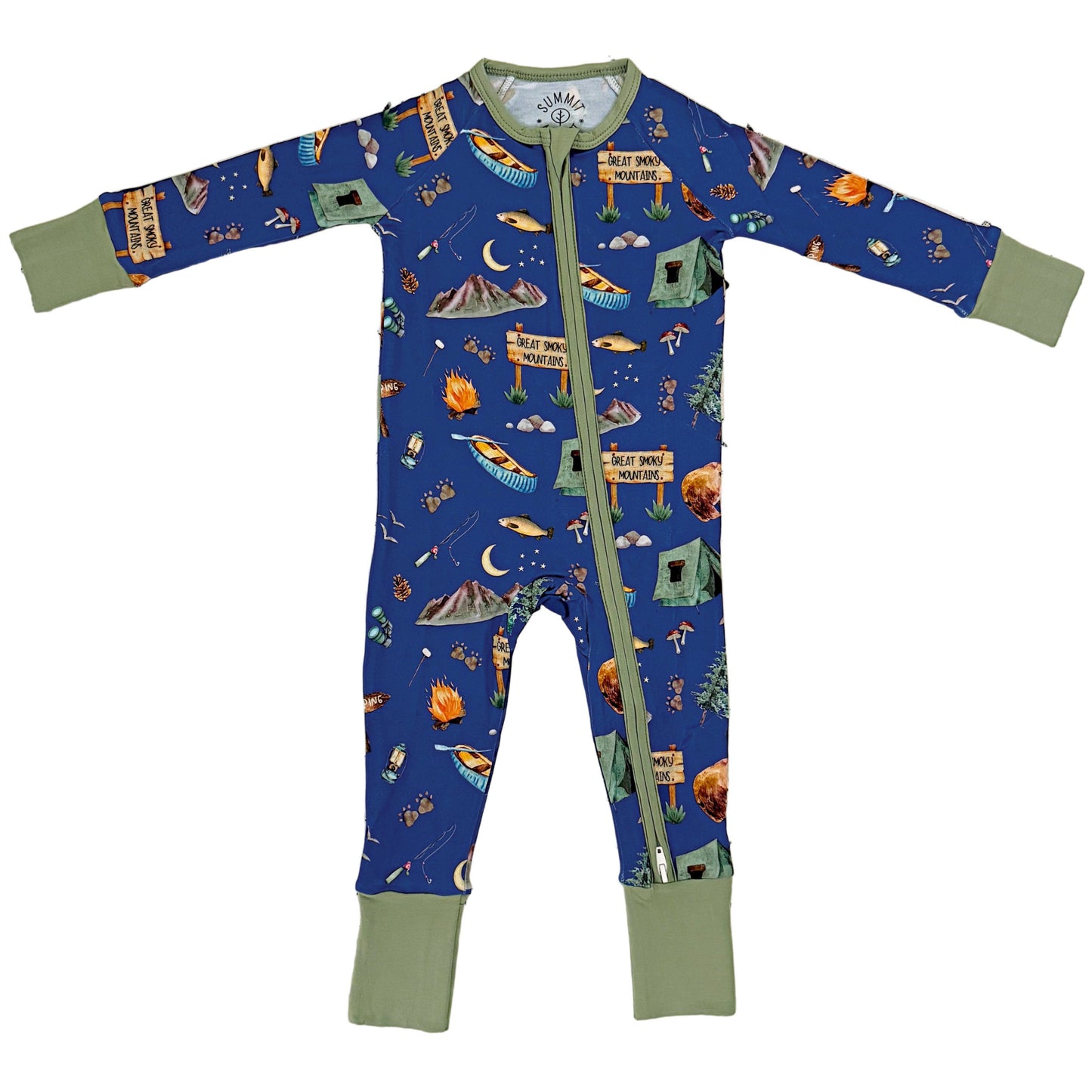 Great Smoky Mountains- Bamboo convertible footie- Zippy pajamas - Summit and Nest