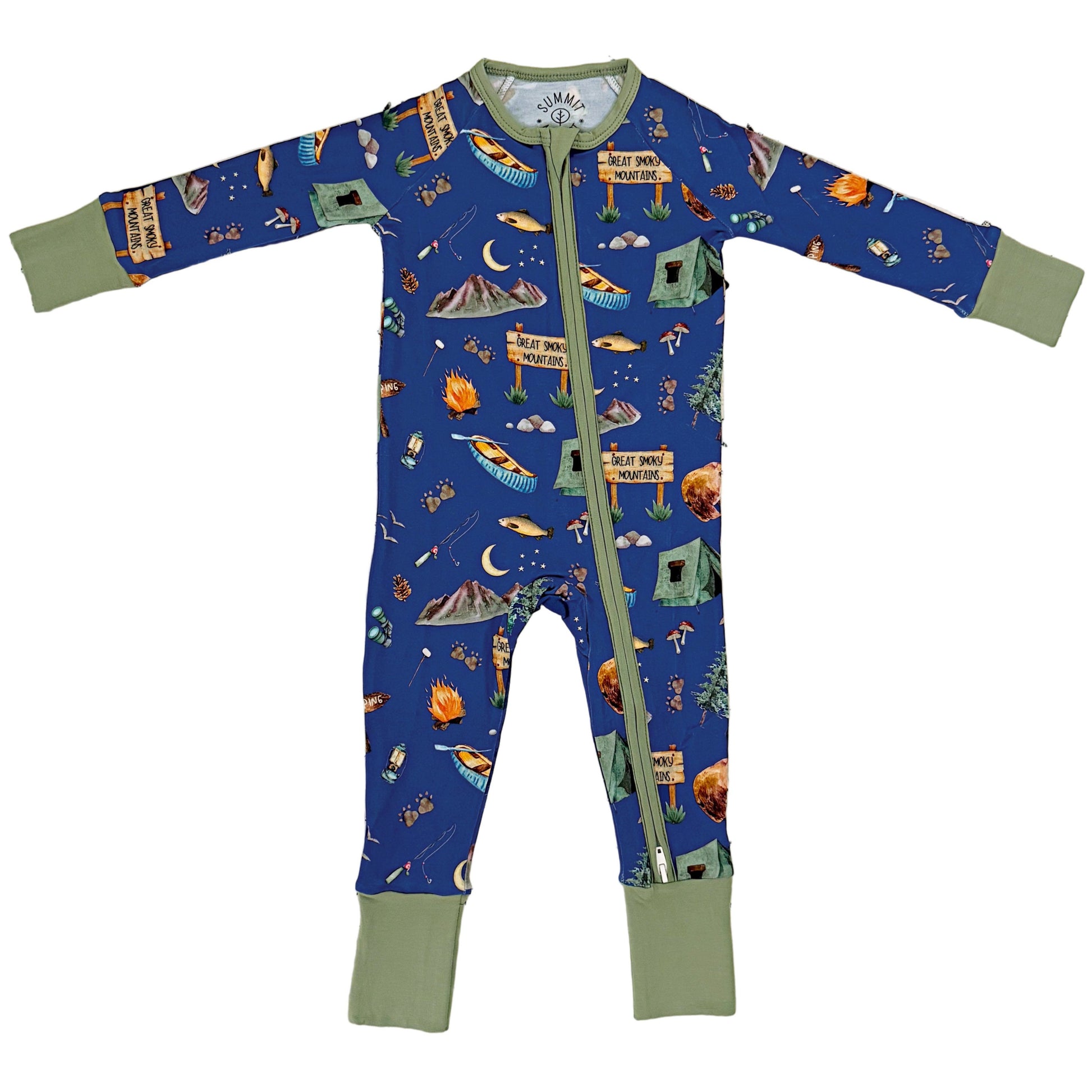 Great Smoky Mountains- Bamboo convertible footie- Zippy pajamas - Summit and Nest