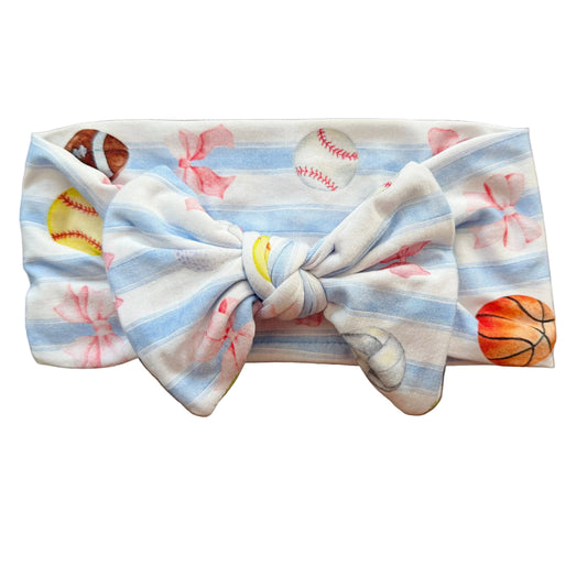 She's Got Game- Bamboo Bow Headband - Summit and Nest