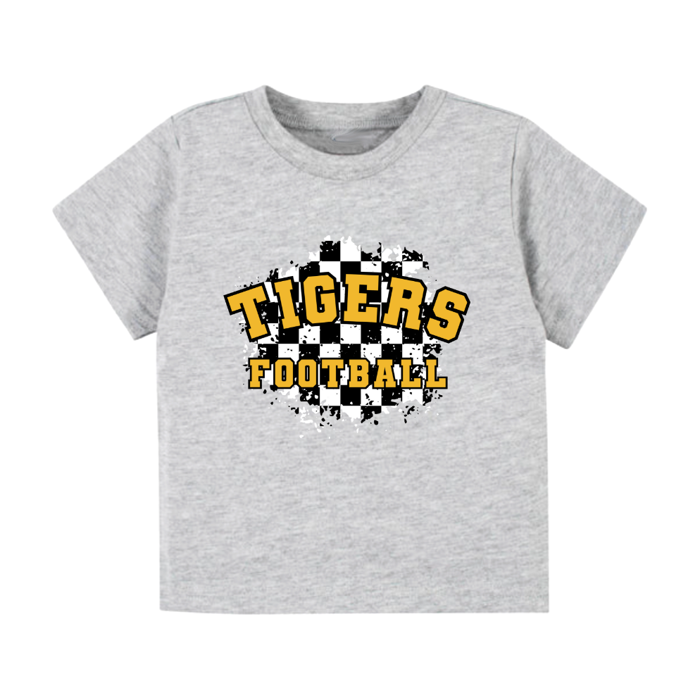 Tigers football checkered- Children's shirt and infant bodysuit - Summit and Nest