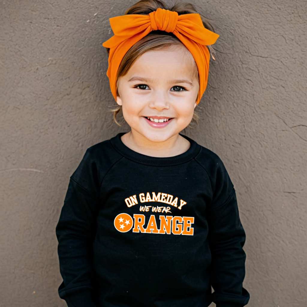 On game day we wear TN orange- Organic cotton infant and toddler sweatshirt - Summit and Nest