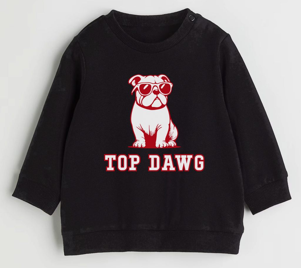 Top Dawg sweatshirt- Organic cotton infant and toddler sweatshirt