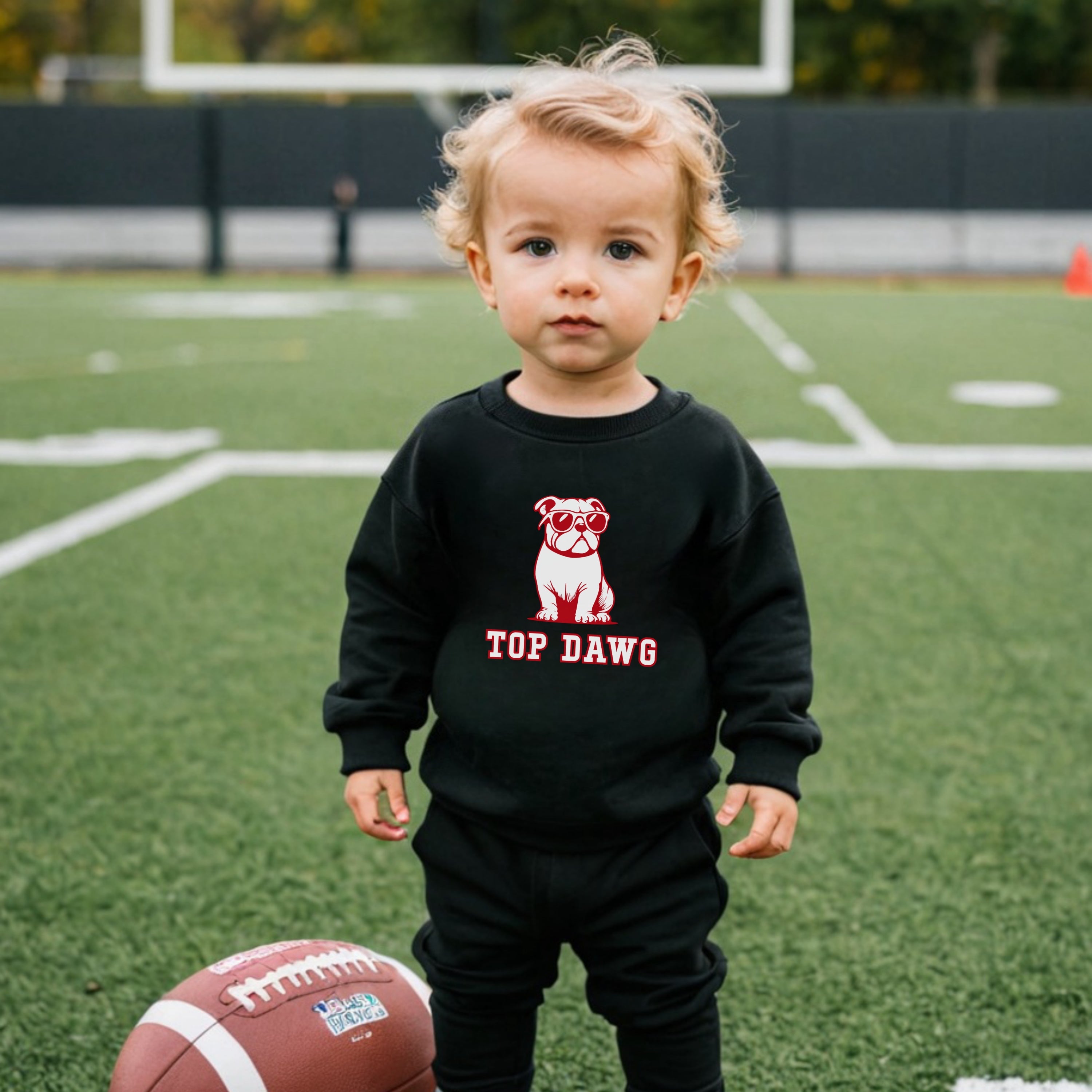 Top Dawg sweatshirt- Organic cotton infant and toddler sweatshirt