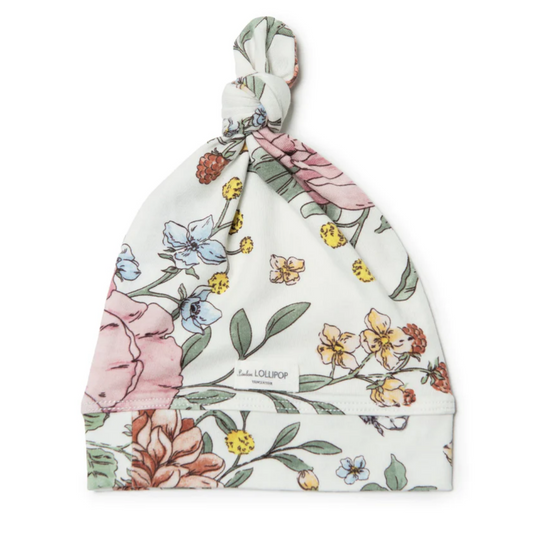 Top-Knot Beanie- Secret Garden - Summit and Nest