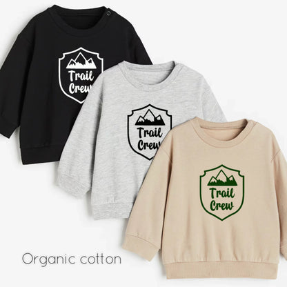 Trail crew- Organic cotton infant and toddler sweatshirt - Summit and Nest