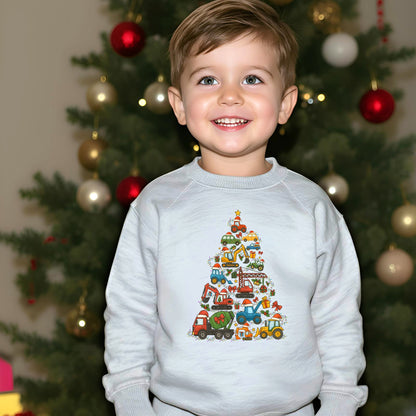 Truck tree- Christmas- Children's sweatshirt - Summit and Nest
