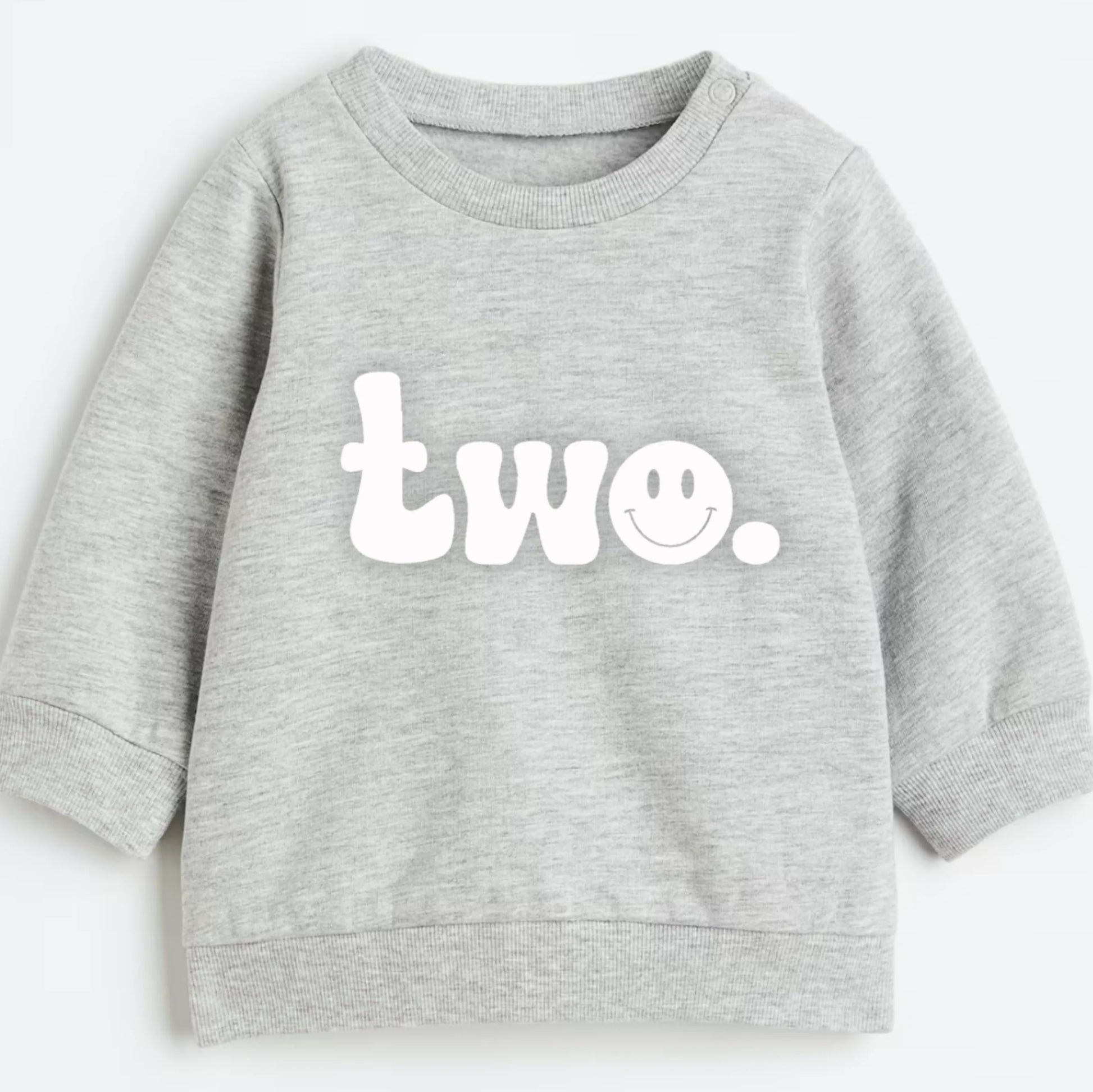 Two. Second birthday- Organic cotton toddler sweatshirt - Summit and Nest
